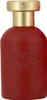 A red perfume bottle with a gold cap. Podgląd zdjęcia produktu