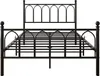 A black metal bed frame is shown against a white background. Produktbild-Vorschau