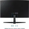 The back of a black Samsung monitor showing its ports and stand. Produktbild-Vorschau
