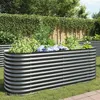 Plateau de jardin 240 x 80 x 81 cm Acier galvanisé gris Voir les images du produit 2