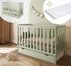 ZEE BAMBI Lettino Bambini Mint 120x60 cm 2in1 con Materasso Anteprima dell’immagine prodotto 1