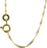 A close-up shot of a gold necklace with a spring clasp, isolated on a white background. Produktbild-Vorschau