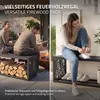 ML-Design Kaminholzregal Innen/Aussen mit Sitzbank, Metall Produktbild-Vorschau 5