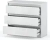 STIV Möbel | Komoda Biały Mat / Biały Połysk 80x33,5x71,5 Podgląd zdjęcia produktu 2