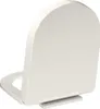 A white toilet seat is shown from a diagonal angle, resting on a white surface. Produktbild-Vorschau
