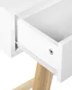 BELIANI Konsolentisch Weiß mit hellem Holz MDF Holzbeine Produktbild-Vorschau 9