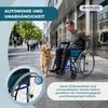 Rollstuhl Faltbar Mobiclinic Sitzfläche 46 cm Handbremse Produktbild-Vorschau 3