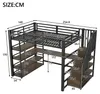 Metaal hoogslaper 140x200 cm met trap en opbergruimte, Productafbeelding-voorbeeld 4