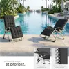 Chaise longue pliable CLOUD réglable en continu - noir, Lot Voir les images du produit 4
