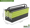 Werkzeugkiste XXL 7 Fächer 53x20x27,5 cm aus Stahl lackiert Produktbild-Vorschau 3