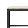 4-tlg. Garten-Sofagarnitur mit Kissen Schwarz Poly Rattan Produktbild-Vorschau 8