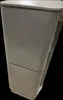 A close-up, side view of a gray and white trash can unit against a black background. Podgląd zdjęcia produktu