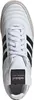 A top-down view of a white Adidas sneaker with black stripes. Produktbild-Vorschau