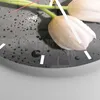 Wanduhr - Rund - Glasuhr - Tulpen Blume Pflanzung Pflanze - Produktbild-Vorschau 5