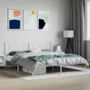 vidaXL Struttura letto con testiera in metallo bianco Anteprima dell’immagine prodotto 2