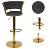 4er Set Barhocker mit Lehne aus Samt 360° drehbar Produktbild-Vorschau 3