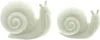 2x Dekofigur "Schnecke" aus Porzellan, weiß, mit LED Produktbild-Vorschau 2