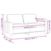 Möbel 2-Sitzer-Sofa Dunkelgrau 120 cm Stoff - Klassische Produktbild-Vorschau 8