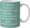 Mr. & Mrs. Panda Tasse Spruch 70. Geburtstag - Meeresbrise Produktbild-Vorschau 1
