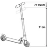 A line drawing of a scooter with measurements indicated. Anteprima dell’immagine prodotto