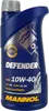 A bottle of Mannol Defender 10W-40 semi-synthetic engine oil. Produktbild-Vorschau