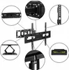 A collage of close-up images showing different parts and features of a black TV wall mount. Náhľad obrázku produktu