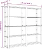 vidaXL Lagerregal mit 5 Böden Schwarz 170x38x170 cm Produktbild-Vorschau 6