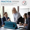 A group of people in a meeting discussing something around a table, with a tablet case in the foreground. Produktbild-Vorschau