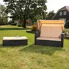 Strandkorb Schwarz Sonnendach Sonnenliege Sonnenbett Produktbild-Vorschau 6