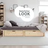 Homestyle4u drevená posteľ z paliet 90x200 s lamelovým Náhľad obrázku produktu 8