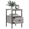 The Living Store Nachttisch Grau Sonoma-Eiche 34x36x50 cm Produktbild-Vorschau 5