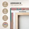 MuchoWow® - Leinwandbilder - Frau - Porträt - Blau - Rosa - Produktbild-Vorschau 3