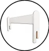 A white bed frame component is shown against a white background. Produktbild-Vorschau