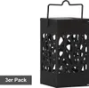 A black solar lantern with a decorative cut-out pattern. Podgląd zdjęcia produktu