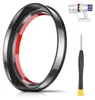 A close-up of a replacement ring for a Dyson V10 vacuum cleaner, along with a T8 screwdriver and a partial image of the vacuum cleaner. Produktbild-Vorschau