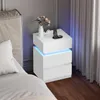 WOLTU Nachttisch mit Ladefunktion, LED-Beleuchtung 25 Produktbild-Vorschau 2