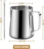 Milchkännchen Edelstahl Milchkanne Barista Zubehör Produktbild-Vorschau 2