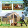 PawHut Hühnerstall 3,07㎡ 1,7x1,8x1,8 m Freilaufgehege Holz Produktbild-Vorschau 8