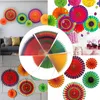 6 éventails en papier, décorations suspendues pour fêtes, Voir les images du produit 7