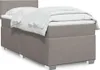 Boxspringbett mit Matratze Taupe 100x200 cm Stoff Produktbild-Vorschau 2