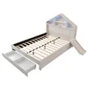 Flieks kinderbed 140x200 cm met glijbaan en leuning, bed Productafbeelding-voorbeeld 9