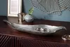 riess-ambiente Deko Schale ABSTRACT LEAF 65cm silber Produktbild-Vorschau 3