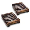 Seifenschale Seifenablage Seifenunterlage HOLZ DUNKELBRAUN Produktbild-Vorschau 3