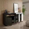 Sideboard, Highboard, 200x87x35cm, 4 Türen, Elektrokamin. Produktbild-Vorschau 3