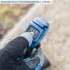 A gloved hand is shown pressing a button on a blue electronic device. Anteprima dell’immagine prodotto