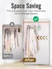 A comparison image showing how thin hangers save space in a wardrobe, with 'Before' and 'After' labels. Produktbild-Vorschau