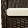 Gartenstuhl mit Kissen Poly Rattan Braun Produktbild-Vorschau 6
