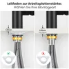 Küchenarmatur Schwarz U-Form Ausziehbar 304 Edelstahl, Produktbild-Vorschau 9