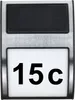 MeLiTec Solar-Hausnummer SH08, moderne LED-beleuchtete Produktbild-Vorschau 3