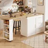 MODFU: Bar tafel, keukenbuffet met 3 lades en een zijplank. Productafbeelding-voorbeeld 3